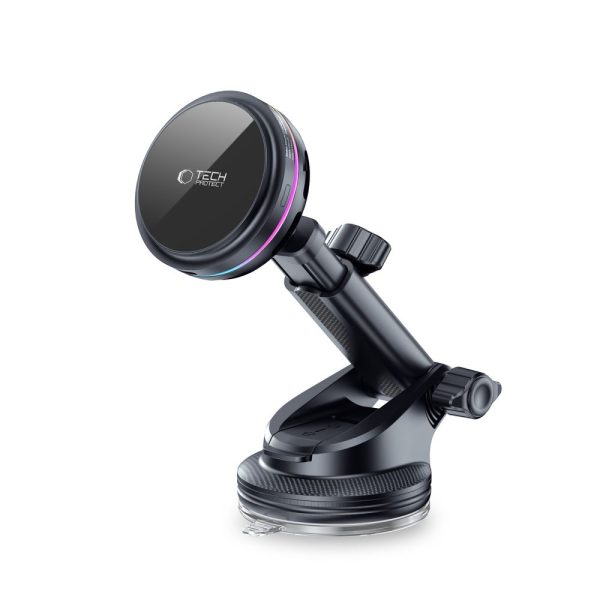 TECH-PROTECT V9 ARCTICBOOST MAGNETIC MAGSAFE DASHBOARD & VENT CAR MOUNT WIRELESS CHARGER 25W QI2.2 BLACK - Image 3