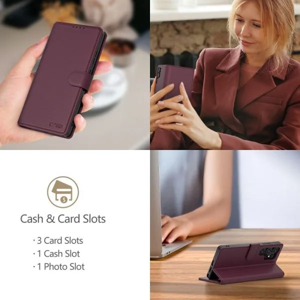 Θήκη Tech-Protect Wallet για Xiaomi Redmi Note 15 Pro 5G – Mulberry - Image 4