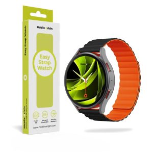 Mobile Origin Easy Strap Magnetic Watch 22mm Black/Orange