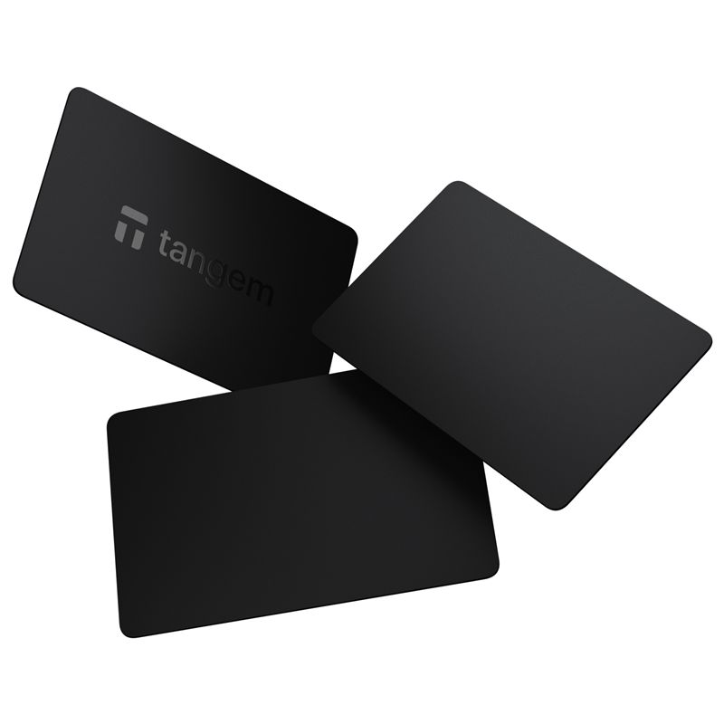 Tangem Wallet Hardware Crypto Wallet Σετ 3 Καρτών Stealth Edition Black