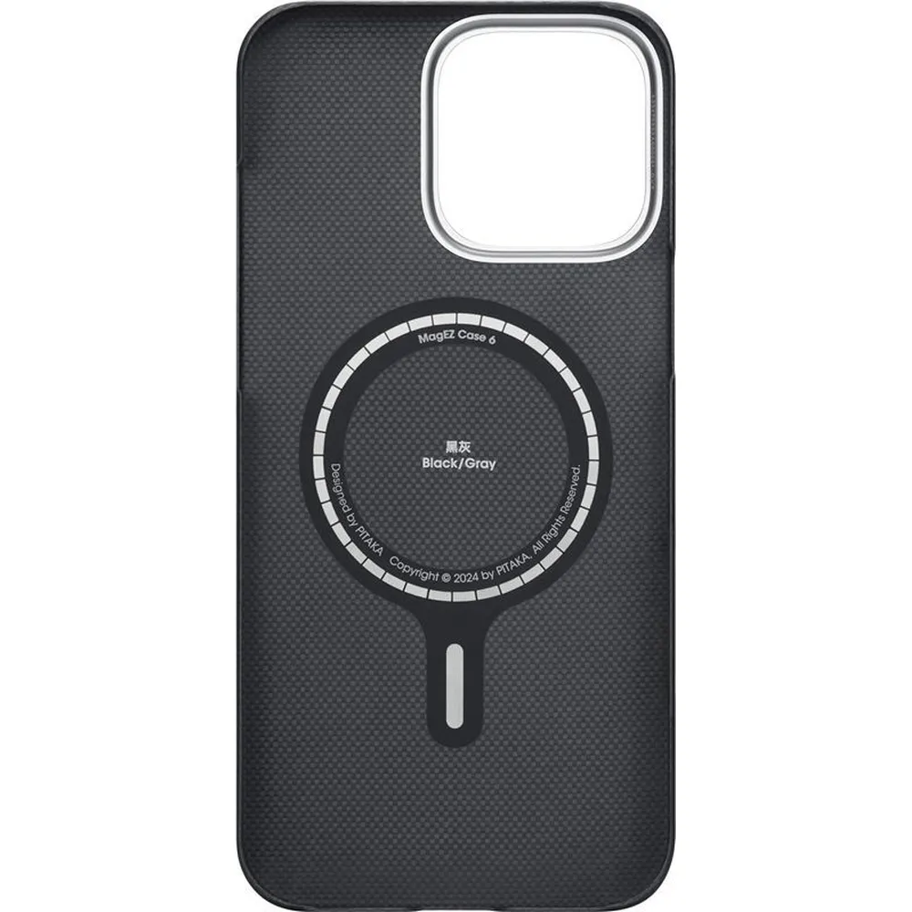 Θήκη iPhone 16 Pro Max Pitaka Ultra-Slim Case PitaTap Black / Grey - Image 3