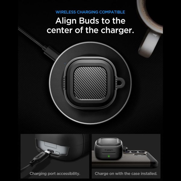 Θήκη Spigen Rugged Armor για Samsung Galaxy Buds 4 / 4 Pro – Matte Black (ACS11200) - Image 11