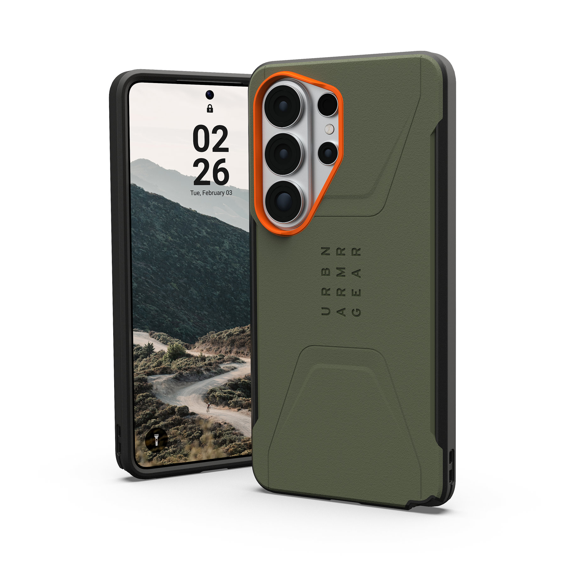 Θήκη UAG Civilian – Samsung Galaxy S26 Ultra – Olive Drab / Orange