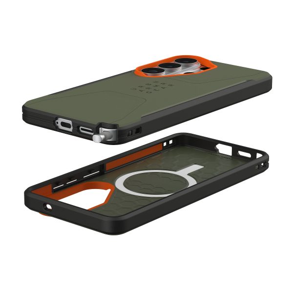 Θήκη UAG Civilian – Samsung Galaxy S26 Ultra – Olive Drab / Orange - Image 2