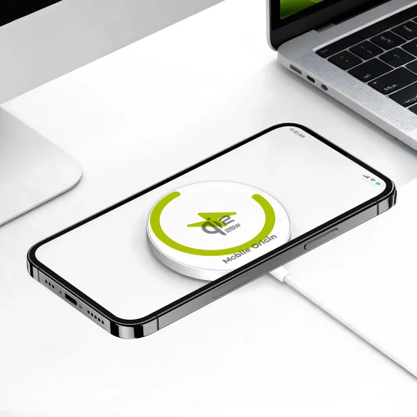 Ασύρματος Μαγνητικός Φορτιστής Mobile Origin Qi2 25W Magnetic Charging Pad PW29 – Silver / White (MO-MAGP-PW29) - Image 6