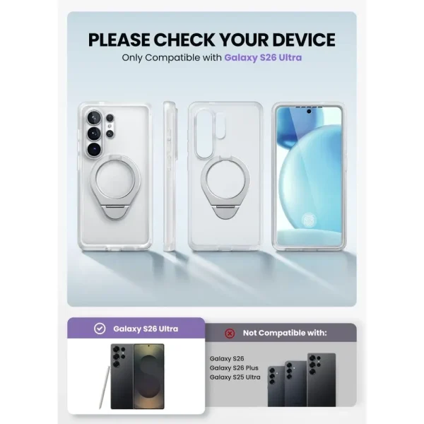 Θωρακισμένη Θήκη Supcase Cosmo Mag MagSafe με Προστασία Οθόνης – Samsung Galaxy S26 Ultra – Frost - Image 8