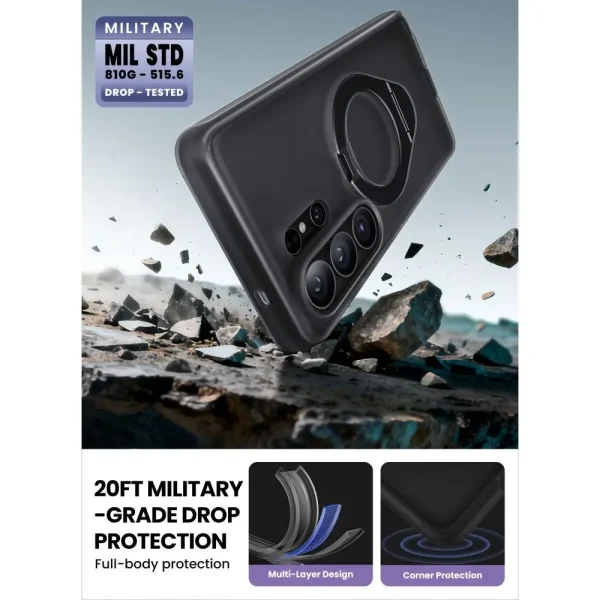 Θωρακισμένη Θήκη Supcase Cosmo Mag MagSafe με Προστασία Οθόνης – Samsung Galaxy S26 Ultra – Frost Black - Image 7