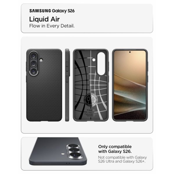 Θήκη Spigen Liquid Air για Samsung Galaxy S26 – Matte Black (ACS10726) - Image 6