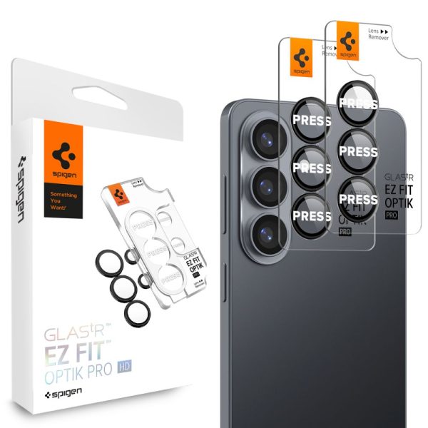 Spigen Glass tR EZ Fit Optik Pro HD 2 Pack Black-Samsung Galaxy S26+ Plus (AGL11088)