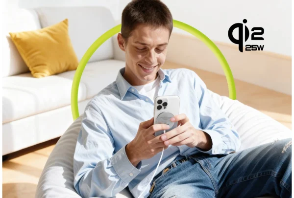 Ασύρματος Μαγνητικός Φορτιστής Mobile Origin Qi2 25W Magnetic Charging Pad PW29 – Silver / White (MO-MAGP-PW29) - Image 12