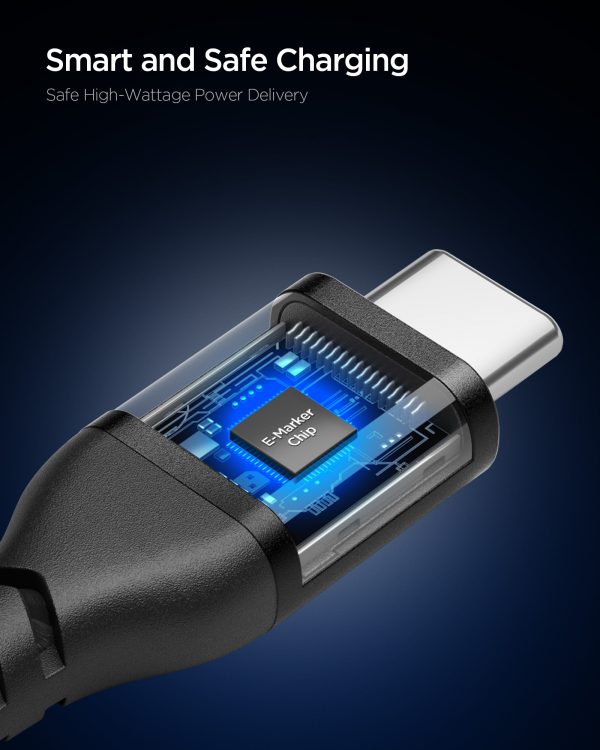 Καλώδιο Spigen EB10010CCA Essential USB-C σε USB-C 100W 100cm – Black (ACA11103) - Image 4