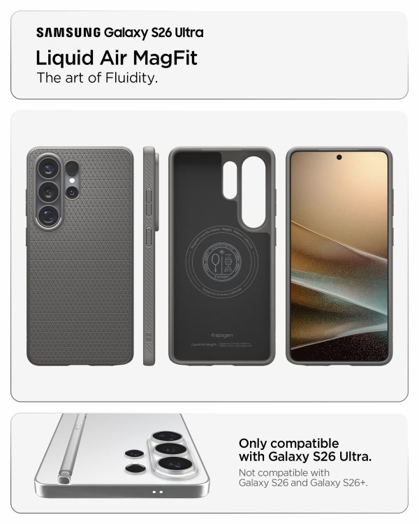 Θήκη Spigen Liquid Air MagSafe για Samsung Galaxy S26 Ultra – Marble Grey (ACS10675) - Image 18