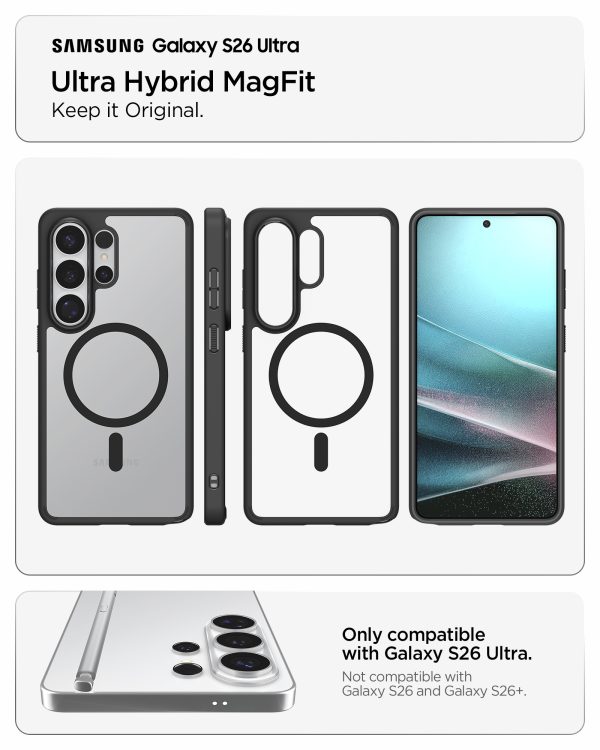 Θήκη Spigen Ultra Hybrid Mag MagSafe για Samsung Galaxy S26 Ultra – Matte Black (ACS10680) - Image 15