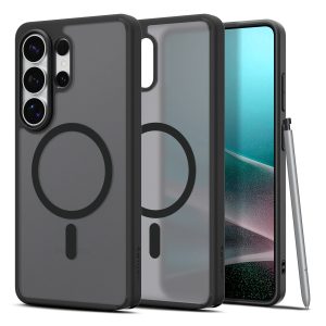 Ημι-διαφανής ματ θήκη Spigen Ultra Hybrid MagSafe Frost Black για Samsung Galaxy S26 Ultra με μαγνητικό δακτύλιο