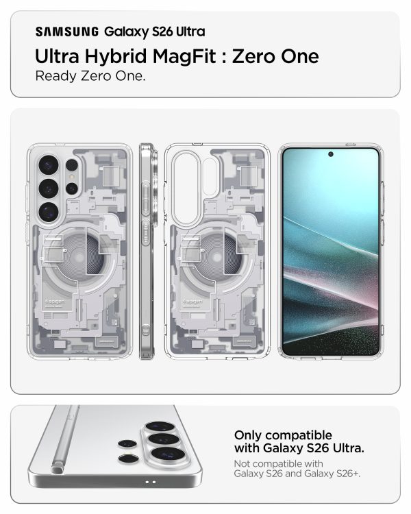 Θήκη Spigen Ultra Hybrid Mag MagSafe για Samsung Galaxy S26 Ultra – Zero One White (ACS10683) - Image 16