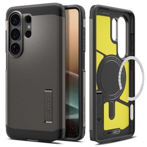 Ανθεκτική θήκη Spigen Tough Armor MagSafe Gunmetal με στήριγμα για το Samsung Galaxy S26 Ultra
