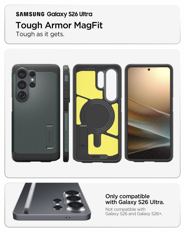 Θήκη Spigen Tough Armor Mag MagSafe για Samsung Galaxy S26 Ultra – Abyss Green (ACS10686) - Image 10