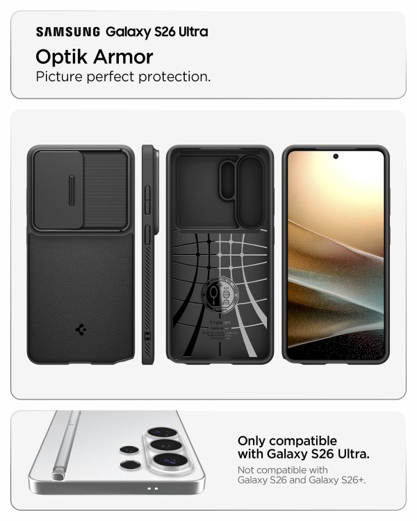 Θήκη Spigen Optik Armor για Samsung Galaxy S26 Ultra – Black (ACS10687) - Image 11