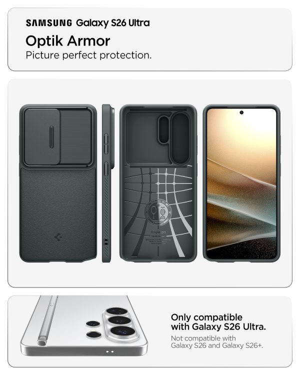 Θήκη Spigen Optik Armor για Samsung Galaxy S26 Ultra – Abyss Green (ACS10688) - Image 11