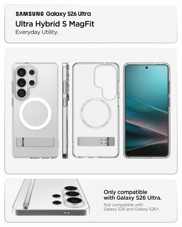Θήκη Spigen Ultra Hybrid S MagSafe για Samsung Galaxy S26 Ultra – Clear White (ACS11032) - Image 12