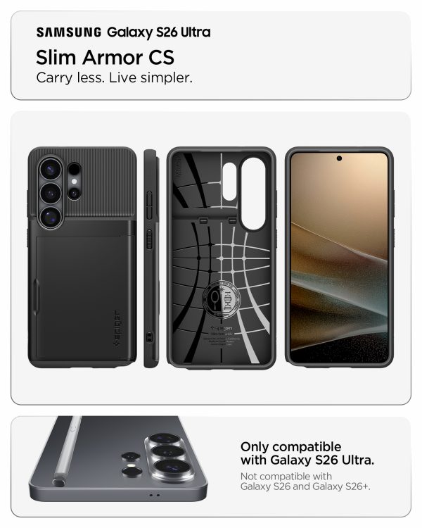 Θήκη Spigen Slim Armor CS για Samsung Galaxy S26 Ultra – Black (ACS11036) - Image 10