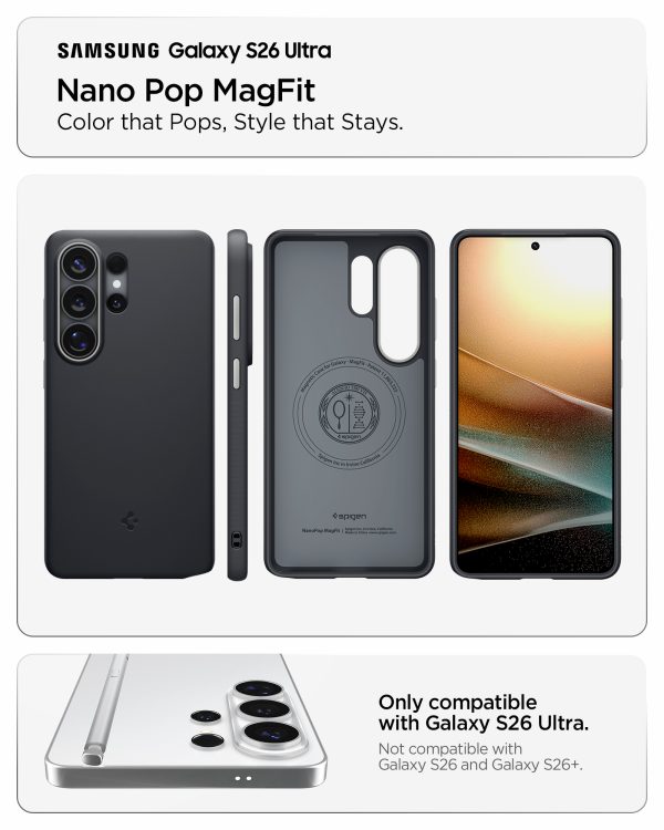 Θήκη Spigen Nano Pop MagSafe για Samsung Galaxy S26 Ultra – Black Sesame (ACS11038) - Image 14