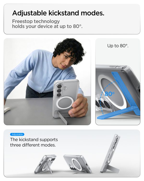 Spigen Ultra Hybrid S MagSafe Clear White-Samsung Galaxy S26 (ACS11061) - Image 12