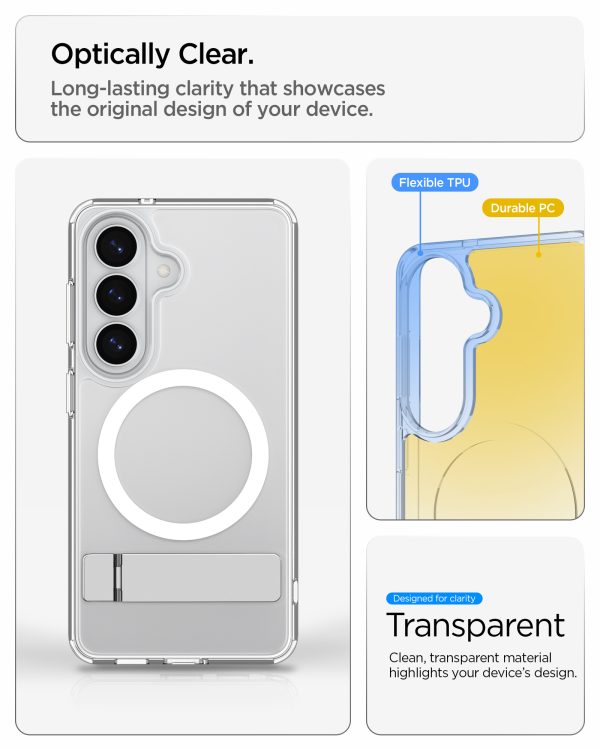 Spigen Ultra Hybrid S MagSafe Clear White-Samsung Galaxy S26 (ACS11061) - Image 13