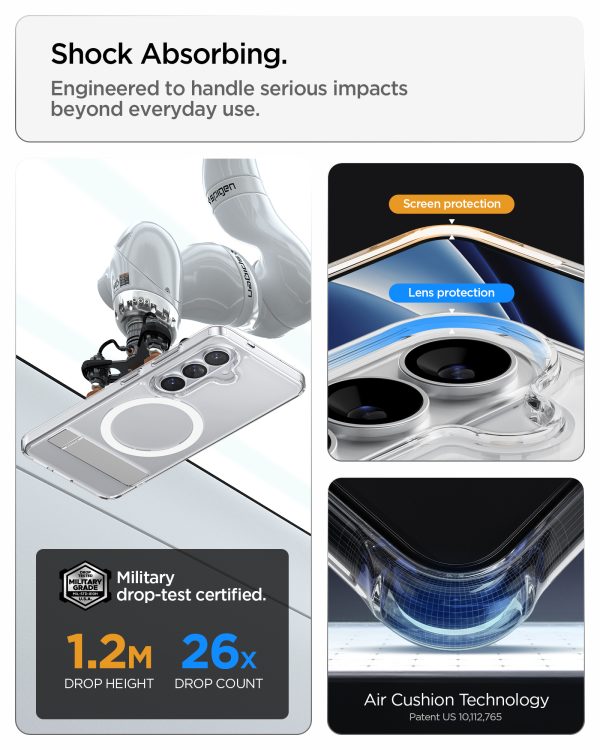 Spigen Ultra Hybrid S MagSafe Clear White-Samsung Galaxy S26 (ACS11061) - Image 15