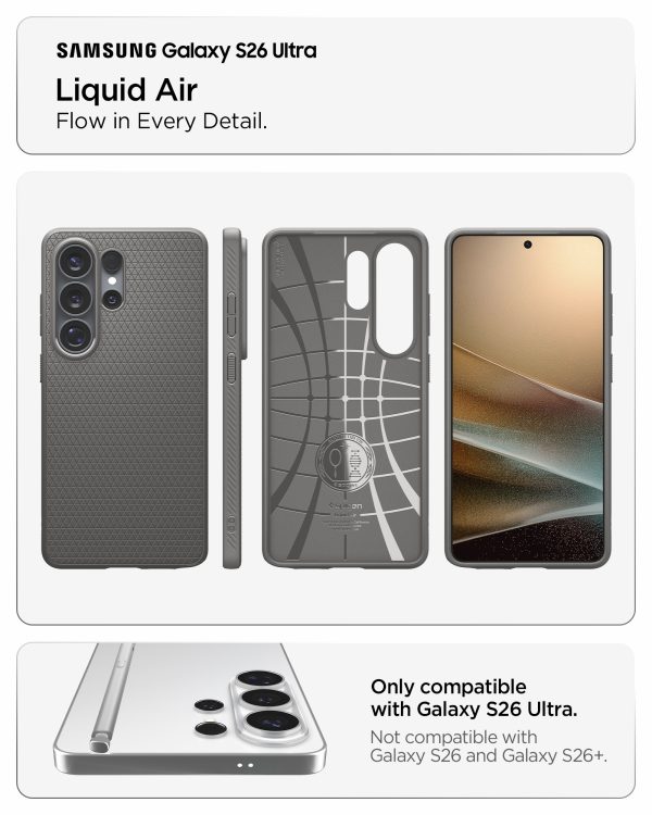 Θήκη Spigen Liquid Air για Samsung Galaxy S26 Ultra – Marble Grey (ACS11205) - Image 16