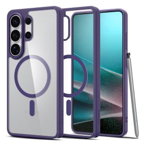 Υβριδική θήκη Spigen Ultra Hybrid MagSafe Deep Purple με διαφανή πλάτη και μωβ πλαίσιο για Samsung Galaxy S26 Ultra