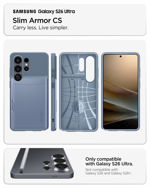 Θήκη Spigen Slim Armor CS για Samsung Galaxy S26 Ultra – Light Blue (ACS11225) - Image 10