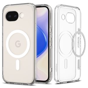 Διάφανη θήκη Spigen Ultra Hybrid MagSafe με λευκό μαγνήτη για Google Pixel 10a