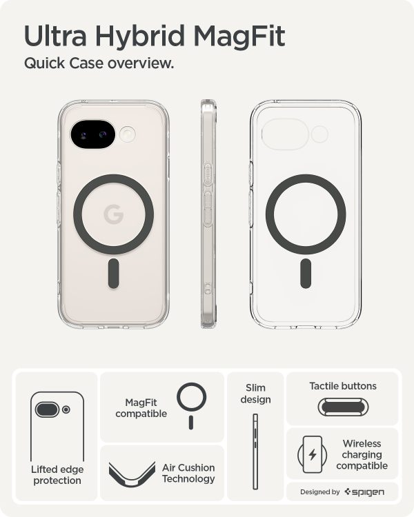 Θήκη Spigen Ultra Hybrid MagSafe για Google Pixel 10a – Clear Graphite (ACS11277) - Image 8