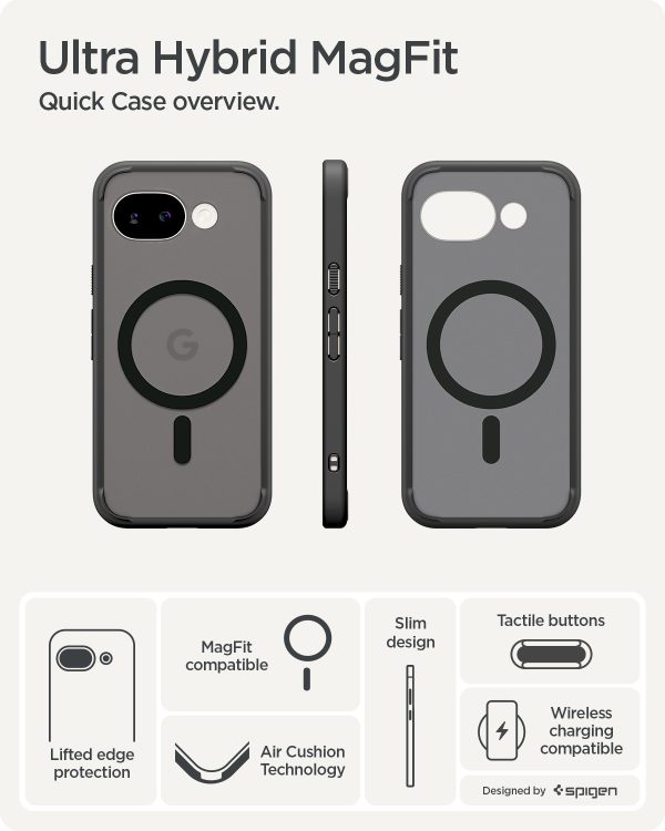 Θήκη Spigen Ultra Hybrid MagSafe για Google Pixel 10a – Frost Black (ACS11278) - Image 8