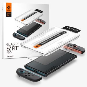 Προστατευτικό γυαλί Spigen Glass tR EZ Fit Pro 2 Pack για Nintendo Switch 2 με δίσκο τοποθέτησης