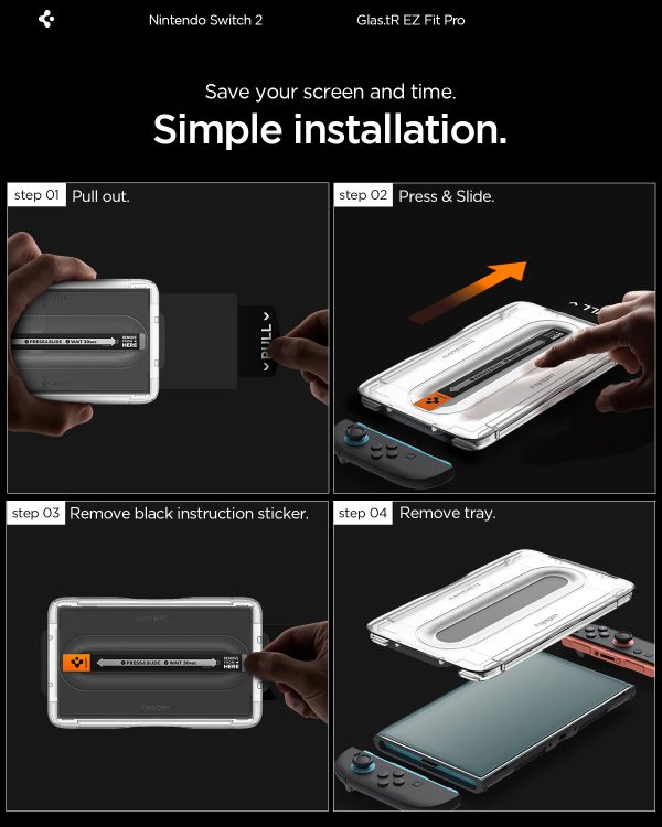 Tempered Glass Spigen Glass tR EZ Fit Pro 2 Pack για Nintendo Switch 2 (AGL10797) - Image 10