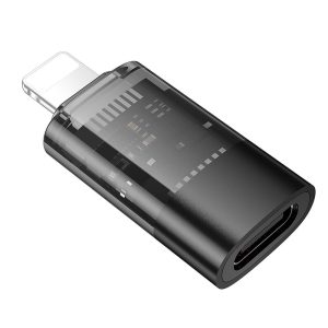 Adapter OTG Lightning to USB C Hoco UA36A transparent black