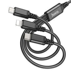 hoco-x76-3-in-1-charging-cable-usb-to-lightning-micro-usb-usb-c-black-6931474767400