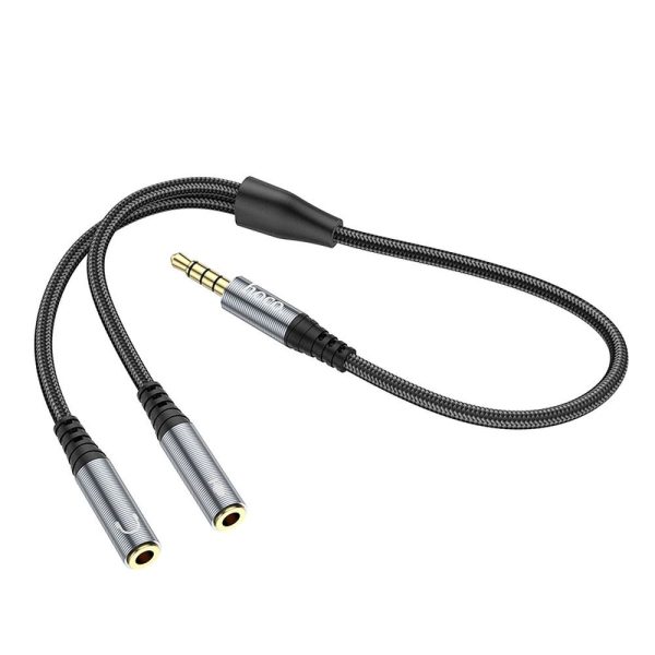 Hoco UPA21 Καλώδιο AUX Audio Splitter Jack 3.5mm Male σε 2x Jack 3.5mm Female 0.25m – Metal Gray - Image 6