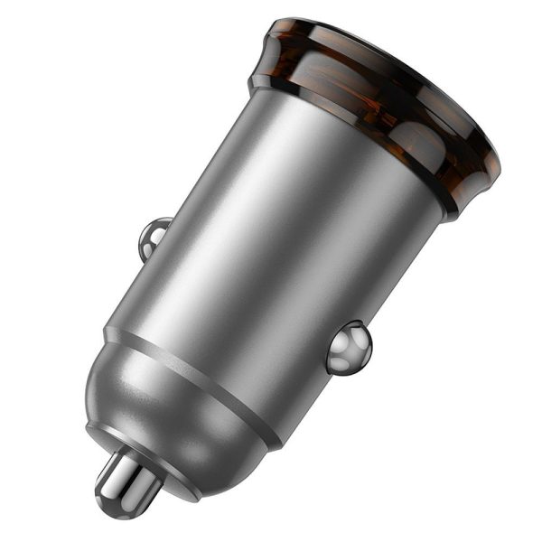 Φορτιστής Αυτοκινήτου Hoco NZ16 USB-C PD 30W – Metal Gray - Image 4
