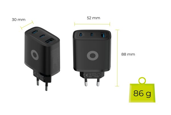 Mobile Origin GaN 40W Wall Charger MO13 – 2x USB-C + 1x USB-A Black (FRL-GAN40W-MO13-BLK) - Image 15