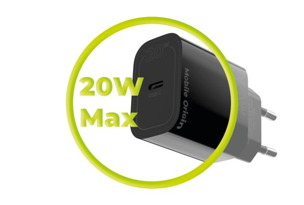 Φορτιστής Mobile Origin PD20W Wall Charger MO11 – USB-C Black (FRL-PD20W-MO11-BLK) - Image 9