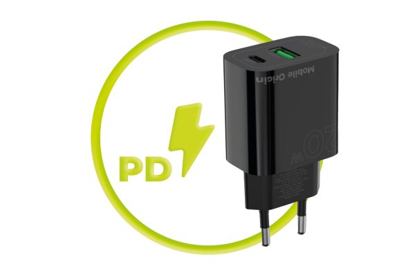 Φορτιστής Mobile Origin PD20W Wall Charger MO12 – USB-A + USB-C Black (FRL-PD20W-MO12-BLK) - Image 10
