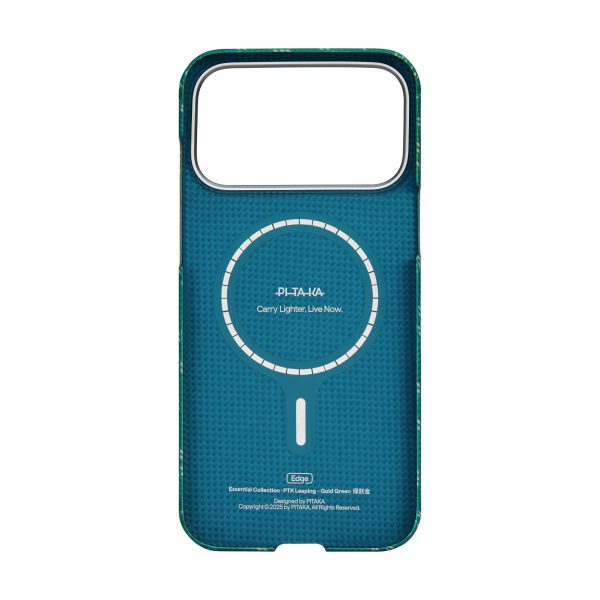 Θήκη Pitaka Ultra-Slim Case για iPhone 17 Pro – Monogram Gold/Green (KI1701PTK) - Image 3