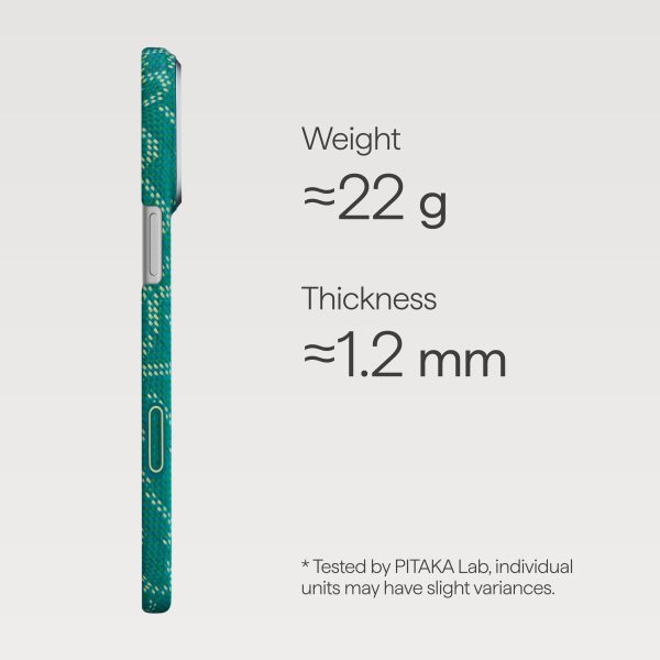 Θήκη Pitaka Ultra-Slim Case για iPhone 17 Pro – Monogram Gold/Green (KI1701PTK) - Image 5