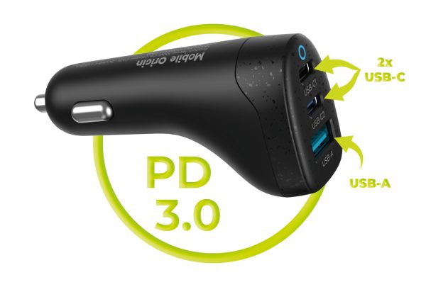 Φορτιστής Αυτοκινήτου Mobile Origin 100W CA25 – 2x USB-C & USB-A – Black - Image 10