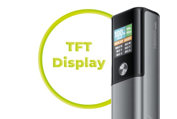 PowerBank Mobile Origin PB12 14000mAh 100W PD με Οθόνη TFT – Gray (MO-100WPD-PB12) - Image 13