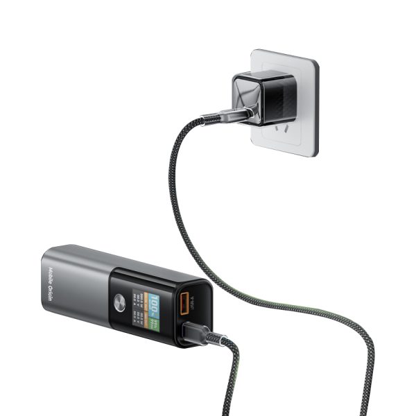 PowerBank Mobile Origin PB12 14000mAh 100W PD με Οθόνη TFT – Gray (MO-100WPD-PB12) - Image 8