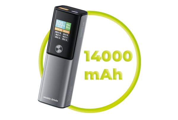 PowerBank Mobile Origin PB12 14000mAh 100W PD με Οθόνη TFT – Gray (MO-100WPD-PB12) - Image 9